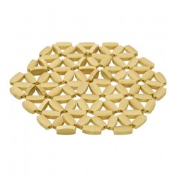 Descanso De Panela 16,5cm Esteira De Bambu Formato Hexagonal